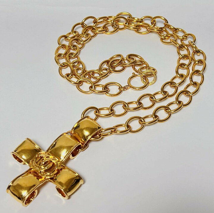 楽天市場】【中古】CHANEL シャネル ココマーク リボン ネックレス 