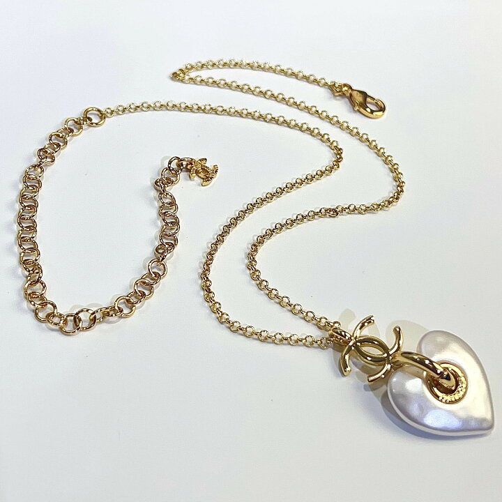 楽天市場】【中古】CHANEL シャネル ココマーク ハート フェイクパール 