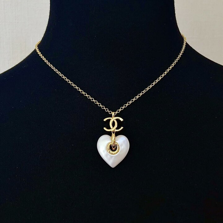 楽天市場】【中古】CHANEL シャネル ココマーク ハート フェイクパール 