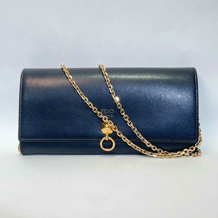 楽天市場】【中古】FENDI フェンディ バイザウェイ チェーンウォレット 