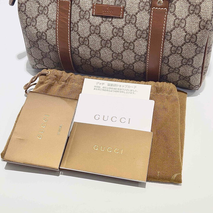 楽天市場】【中古】GUCCI グッチ GGスプリーム ミニボストン 