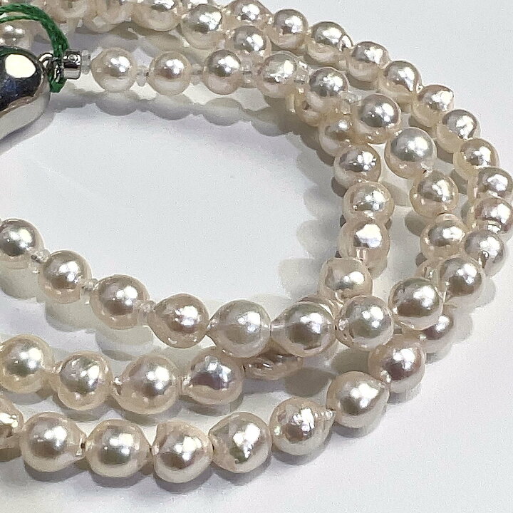 楽天市場】SV AKOYA アコヤ ベビーパール バロック ネックレス 4mm 