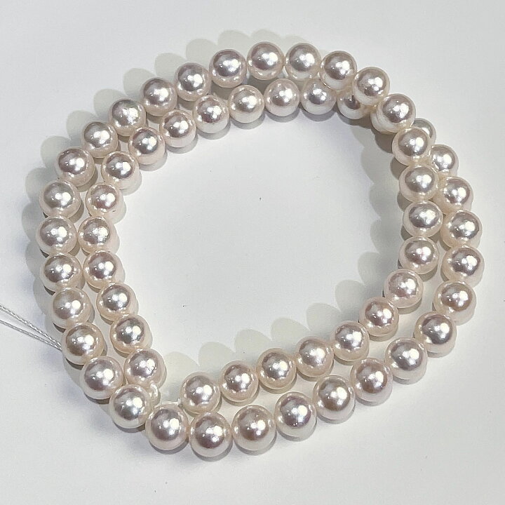 楽天市場】AKOYA アコヤ パール ネックレス ルース 7-7.5mm 天然 本 