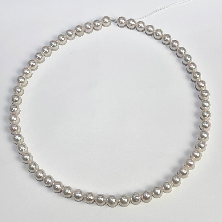 楽天市場】AKOYA アコヤ パール ネックレス ルース 7-7.5mm 天然 本  