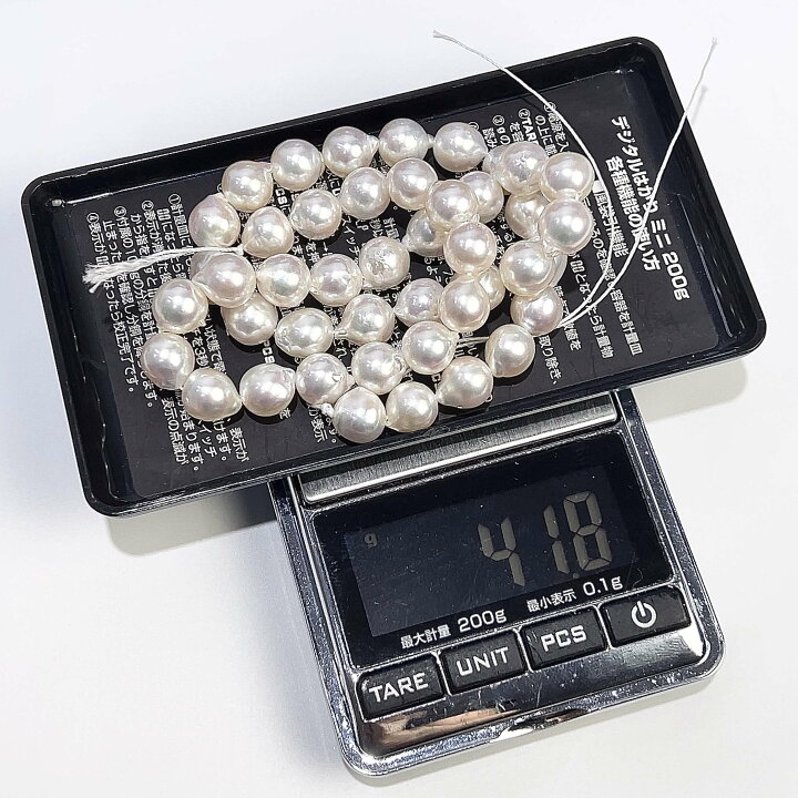 楽天市場】AKOYA アコヤ パール バロック ネックレス ルース 8−9mm  