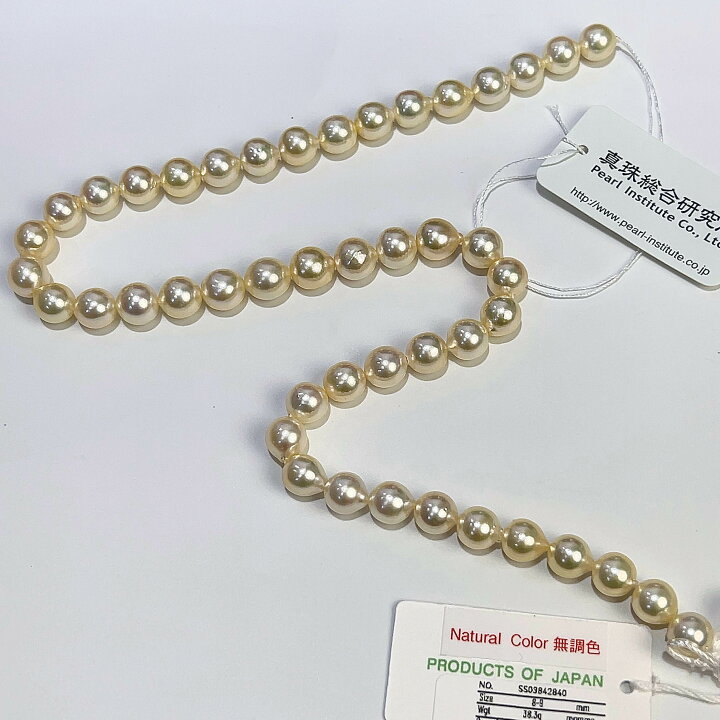 楽天市場】AKOYA ナチュラル 無調色 アコヤ パール ネックレス ルース 