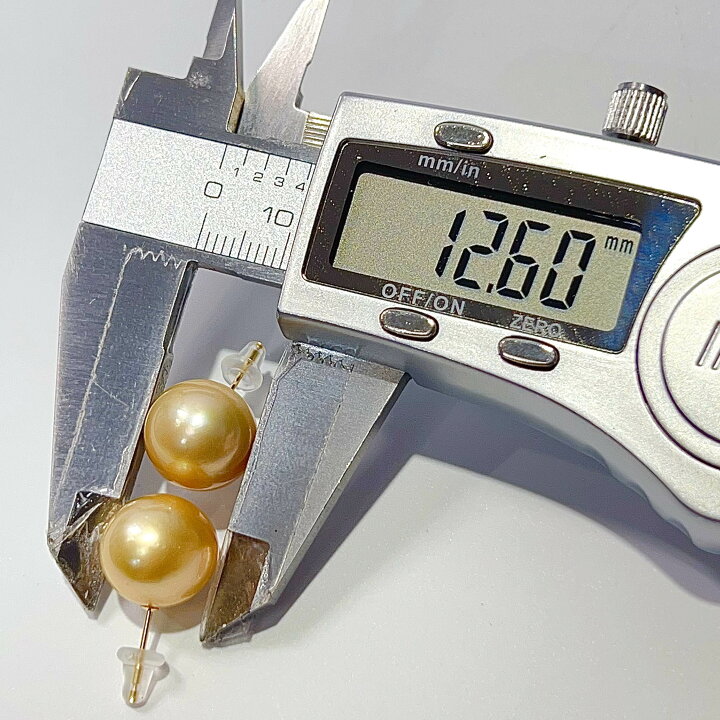 楽天市場】【中古】K18 天然 白蝶 南洋 パール ピアス 12.5mm ゴールド 