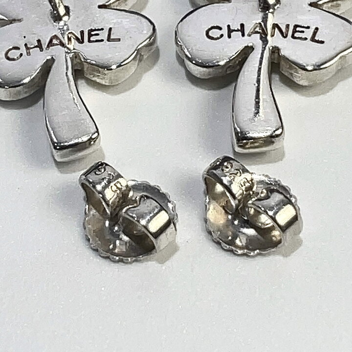 楽天市場】【中古】CHANEL シャネル SV 925 四つ葉 ピアス シルバー 