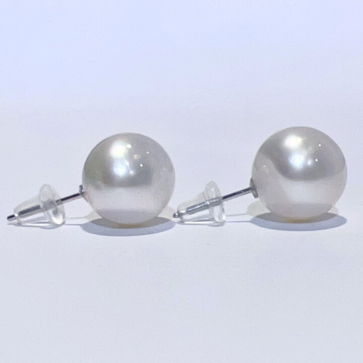 楽天市場】Pt900 天然 白蝶 南洋 パール ピアス 11.3mm 4.6g 本真珠 