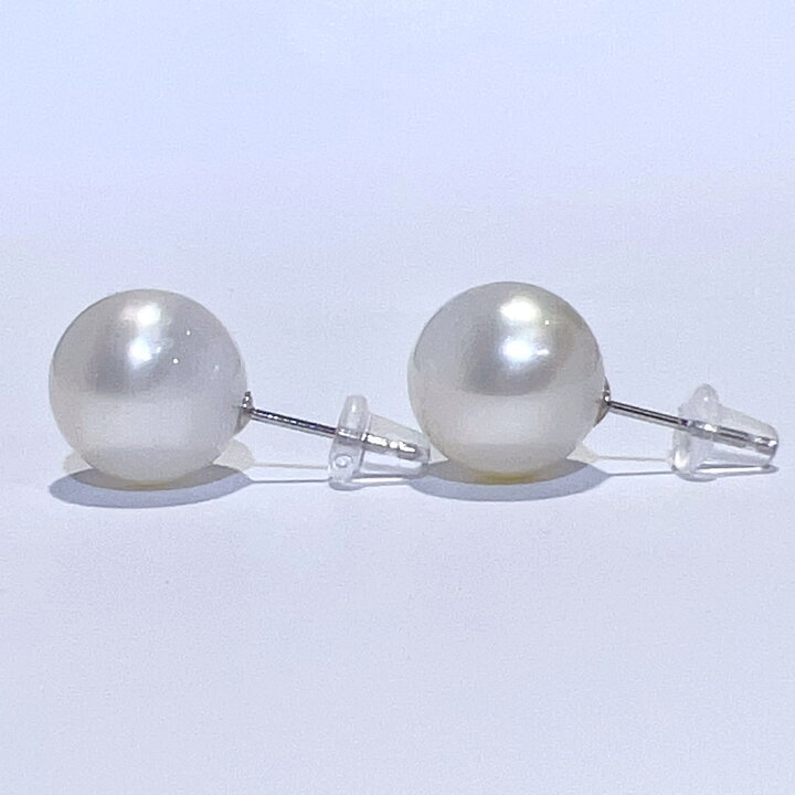 楽天市場】Pt900 天然 白蝶 南洋 パール ピアス 11.4mm 4.6g 本真珠 