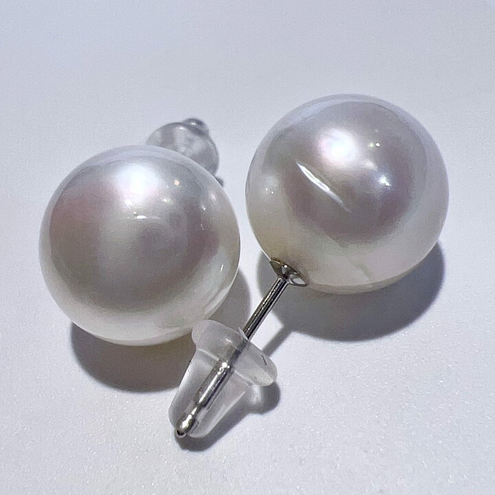 楽天市場】Pt900 天然 白蝶 南洋 パール ピアス 11.1mm 4.2g 本真珠 