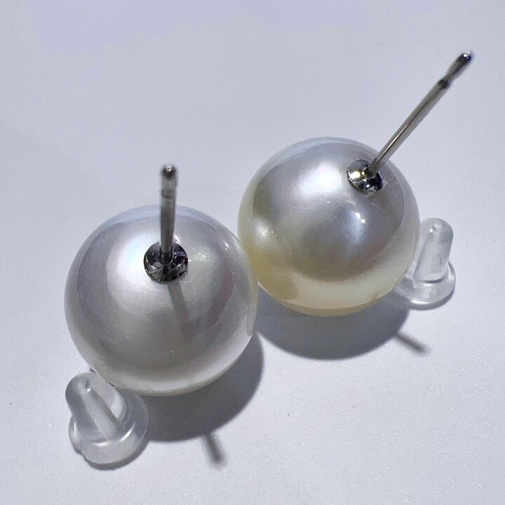 楽天市場】Pt900 天然 白蝶 南洋 パール ピアス 12.3mm 5.7g 本真珠 