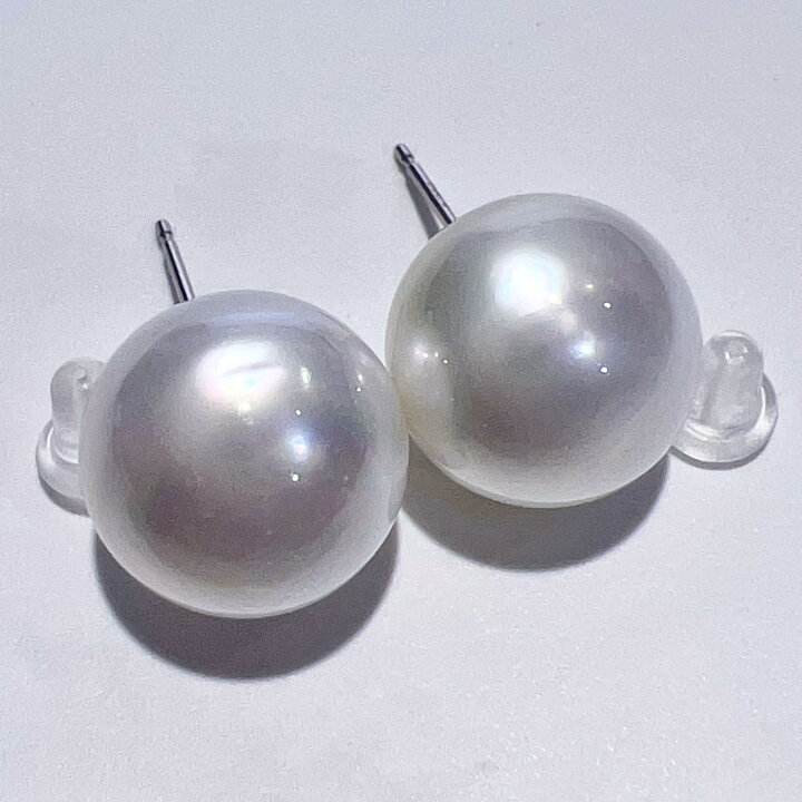 楽天市場】Pt900 天然 白蝶 南洋 パール ピアス 12.3mm 5.7g 本真珠 
