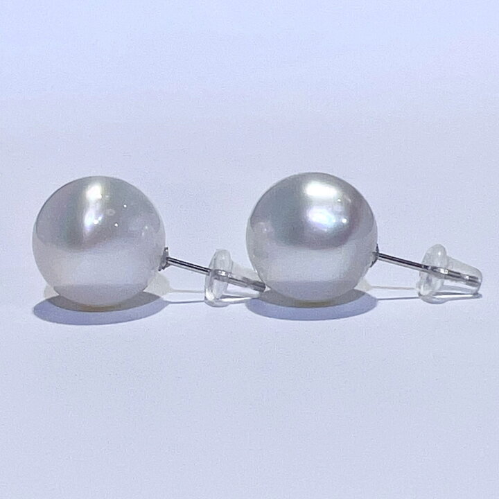 楽天市場】Pt900 天然 白蝶 南洋 パール ピアス 12.6mm 5.9g 本真珠 