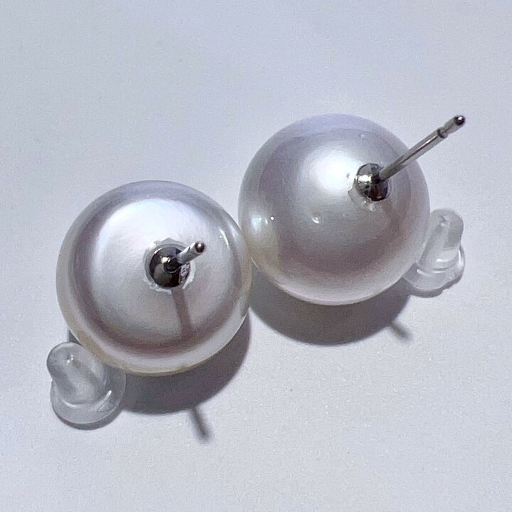 楽天市場】Pt900 天然 白蝶 南洋 パール ピアス 12.6mm 5.9g 本真珠 