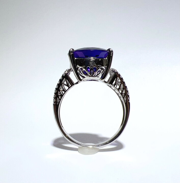 楽天市場】【中古】Pt900 天然 アメジスト ダイヤ リング A6.85ct D0 