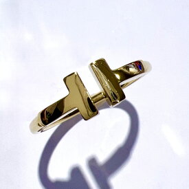 【中古】TIFFANY＆CO ティファニー K18 Tワイヤー リング 60147340 イエローゴールド 10.5～11号 2.8g レディース アクセサリー 指輪 美品