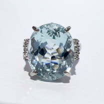 楽天市場】ダイヤ リング 中古（種類（宝石）アクアマリン）（指輪 