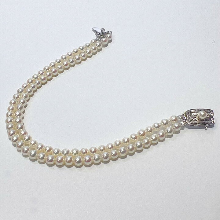 楽天市場】【中古】SV 天然 AKOYA アコヤ ベビーパール 2連 