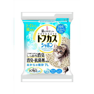 (まとめ)トフカスシャボン 7L 猫用トイレ用品/猫砂(おから) 【×2セット】