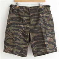 アメリカ軍 BDU カーゴ ショートパンツ Mサイズ タイガー レプリカ 米軍 US軍 ミリタリーパンツ 軍モノ …