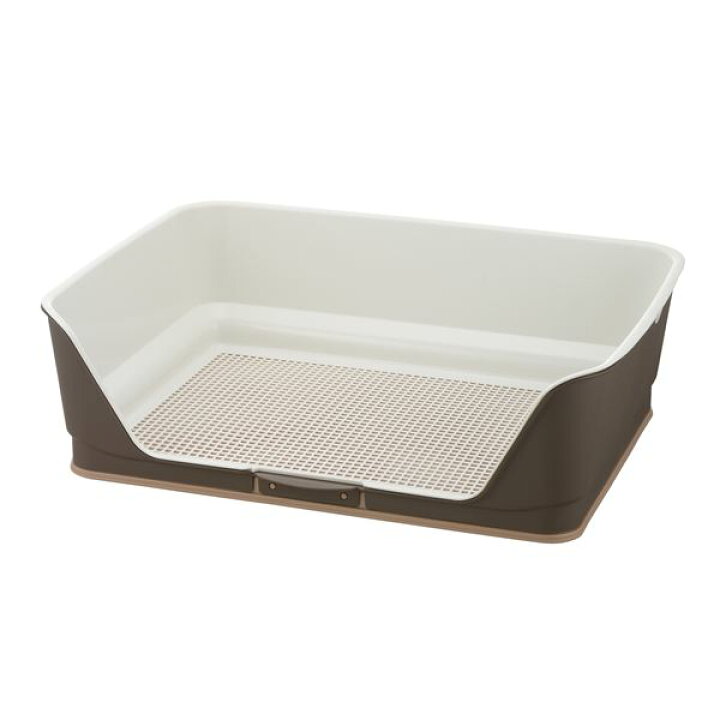 お掃除簡単ステップトレー ワイド | リッチェル公式ウェブショップ （まとめ）お掃除簡単ステップ壁付トイレ ワイド ダークブラウン (ペット用品) (×2セット） top1-ds-2275867 [独