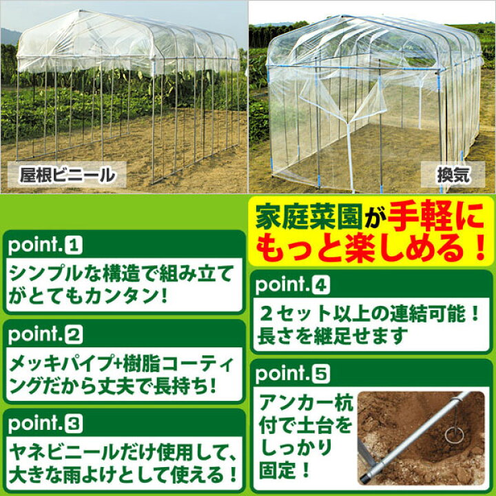 楽天市場】【送料無料】第一ビニール ダイムハウス [2坪用] 【ビニール 