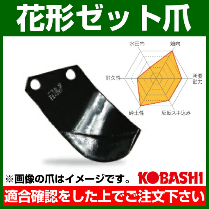 楽天市場】コバシ 花形ゼット爪 (内張) セット E2495Z フランジタイプ 