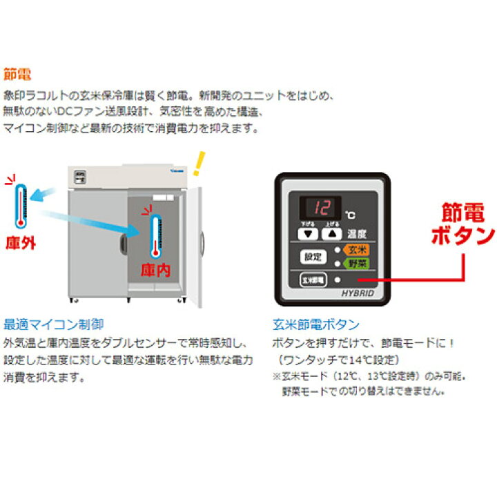 楽天市場】☆ポイント5倍☆象印ラコルト 玄米保冷庫 14袋(30kg)タイプ 