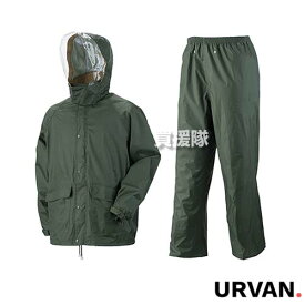 URVAN（アーヴァン） レインコート 天の恵み 上下セット OD×ゴールド M #3700 【レインコート レインウエア レインウェア レインスーツ 釣り 登山 アウトドア 雨具 雨カッパ メンズ レディース ジャケット ズボン】【おしゃれ おすすめ】[CB99]