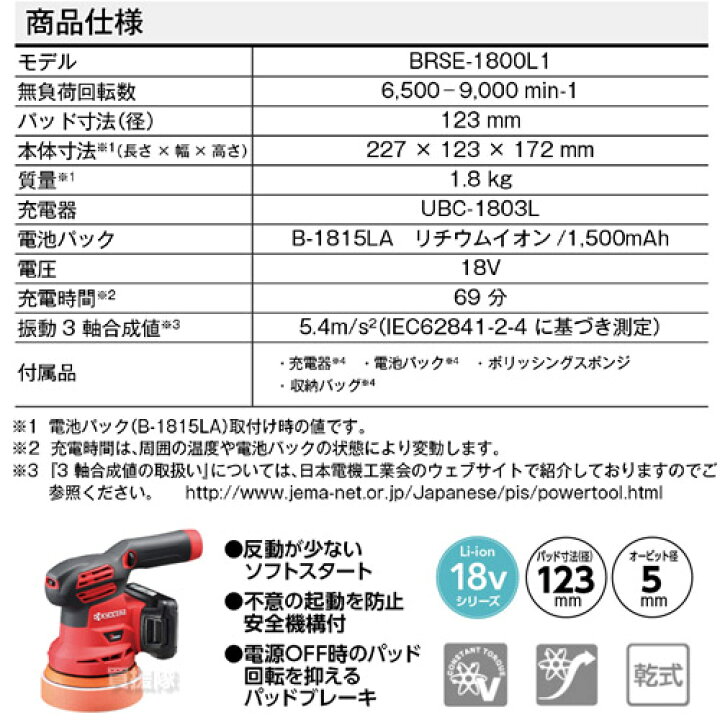 楽天市場】☆在庫あり☆ KYOCERA(京セラ) 18V 充電式サンダ 