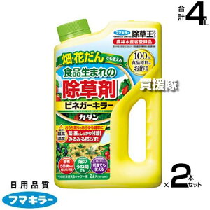 フマキラー カダン 除草王 ビネガーキラー2L×2本セット 【すばやく枯らす 食品生まれの除草剤 お酢 醸造酢 安心 界最高濃度 お酢成分 すばやい効果を発揮 畑 花壇 花 庭木 家 まわり 公園 運