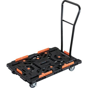 【ポイント10倍】トラスコ中山(株) TRUSCO 連結式樹脂製平台車 ビートル 900X600 自在3輪 内2輪ストッパー付 脱着式ハンドル付 コボレ止めセット付 BT900KJ3S2H-E100 【DIY 工具 TRUSCO トラスコ 】【おし