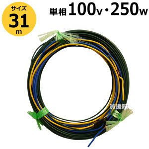 日本ノーデン 農電ケーブル 単相100V 250W 31m 1-250【温床器械 温床機器 単相 保温 サーモ 土中 菜園 ハウス 冬 植物 日本農電 ノーデン 農電ケーブル 単相100v 農電園芸ケーブル 農 電 ケーブル】