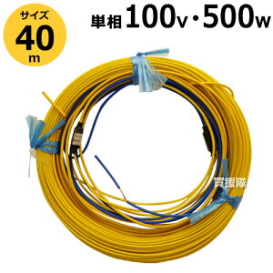 日本ノーデン 農電ケーブル 単相100V 500W 40m 1-450【温床器械 温床機器 単相 保温 サーモ 土中 菜園 ハウス 冬 植物 日本農電 ノーデン 農電ケーブル 単相100v 農電園芸ケーブル 農 電 ケーブル 充