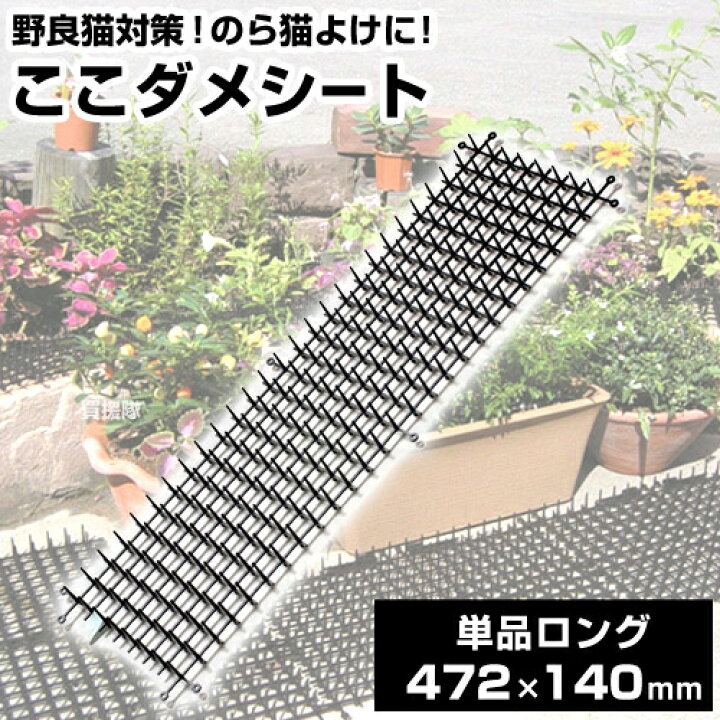 楽天市場 第一ビニール ここダメシート 単品ロング 第一ビニール ここダメシート 単品ロング 猫対策 グッズ 猫よけ シート マット セット イタズラ防止 ネコよけ ねこよけ 野良猫対策 猫避け 猫除け おしゃれ おすすめ Cb99 買援隊