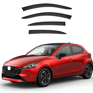 車用 サイドバイザー に適合 マツダ2 ハッチバック DJ/DL 2015- 雨よけ カーウィンドデフレクターウィン ドアバイザー カーレインシールドデフレクターオーニング トリムカバー ベントガード