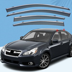 車用 サイドバイザー に適合 スバル レガシィ セダン 2010-2014 雨よけ カーウィンドデフレクターウィン ドアバイザー カーレインシールドデフレクターオーニング トリムカバー ベントガード