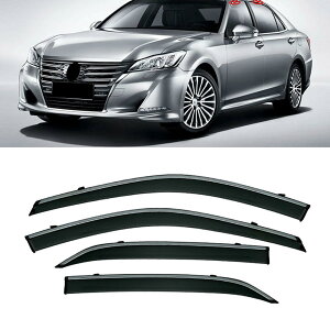 車用 サイドバイザー に適合 トヨタ CROWN 2015-2018 雨よけ カーウィンドデフレクターウィン ドアバイザー カーレインシールドデフレクターオーニング トリムカバー ベントガード