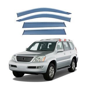 ドアバイザー レクサス GX470 2001-2009 車用 サイドバイザー スモーク 運転席 助手席 サンバイザー 雨避け 雨よけ カーレインシールド 日避け 日よけ 車用 換気 窓 ドア窓 4枚