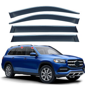 車用 サイドバイザー に適合 ベンツ GLS 167 2020- 雨よけ カーウィンドデフレクターウィン ドアバイザー カーレインシールドデフレクターオーニングトリムカバーベントガード