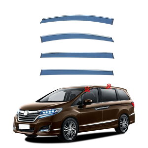 車用 サイドバイザー に適合 ホンダ ELYSION 2016- 雨よけ カーウィンドデフレクターウィン ドアバイザー カーレインシールドデフレクターオーニング トリムカバー ベントガード