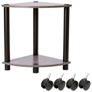 簡単組立 コーナーラック 2段 棚 シェルフ 本棚 システムラック 組み立てラック 収納 介護 スリム 工具不要 CN2B