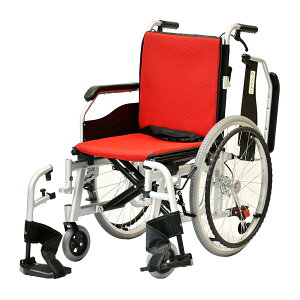 車椅子 多機能タイプ 「よかべスター 自走式」アルミ製 車いす コンパクト 折り畳み 自走介助兼用 ノーパンクタイヤ 母の日 父の日 敬老の日 施設 肘跳ね上げ 脚部スイングアウト TORICO トリ