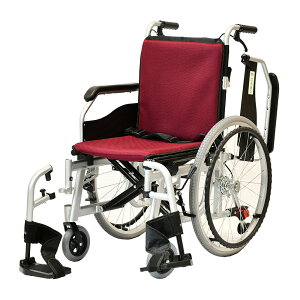 車椅子 多機能タイプ 「よかべスター 自走式」アルミ製 車いす コンパクト 折り畳み 自走介助兼用 ノーパンクタイヤ 母の日 父の日 敬老の日 施設 肘跳ね上げ 脚部スイングアウト TORICO トリ