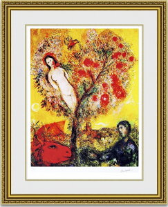 絵画 シャガール Tree of Life 選べる額縁 額装込 名画 有名絵画 壁掛け アート プレゼント贈答品におすすめ
