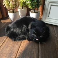 \P2倍★7/19限定/置物 ぬいぐるみ 猫 リアル 本物そっくり 寝そべり ネコちゃん ねこ 癒し系可愛い 手作り 部屋飾り もふもふ お見舞い インテリア 机
