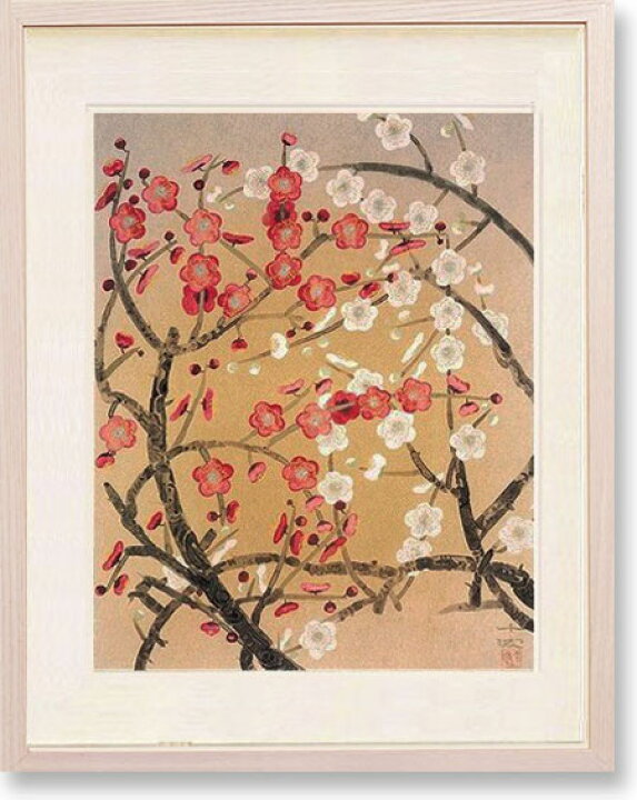楽天市場】中島千波・紅白梅（絵画・日本画） : 絵画生活