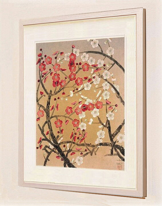 楽天市場】中島千波・紅白梅（絵画・日本画） : 絵画生活