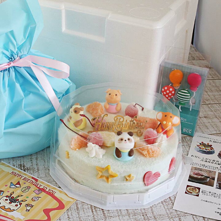 市場 送料無料 アイス ラムネ味 スイーツ 誕生日ケーキ アイスケーキ 6号 サマーレインボーケーキ 誕生日 ギフト アイスクリーム 18cm